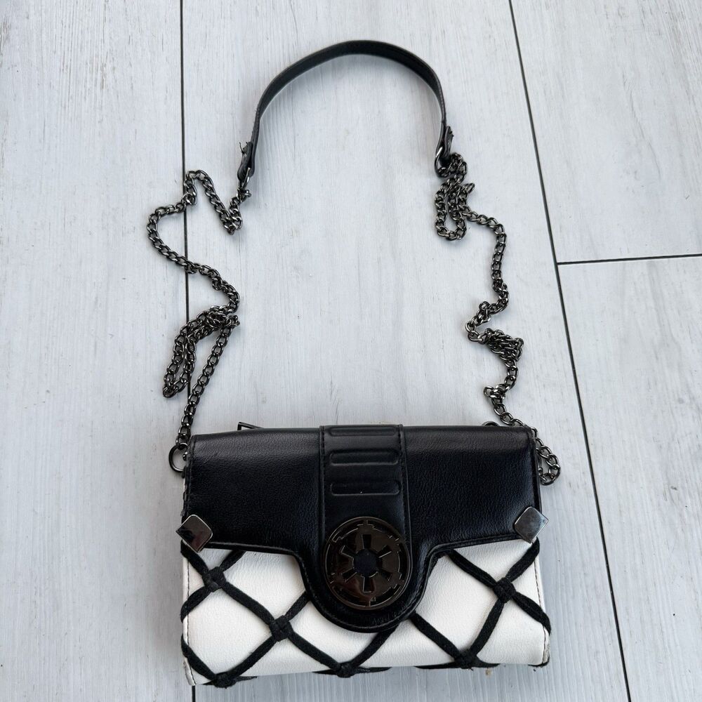 Heroes and Villains Star Wars Imperial Tech Mini Crossbody Purse Black/White